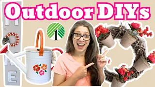 DIY Outdoor Decor | Front Porch Decor Dollar Tree DIYs for Spring & Summer