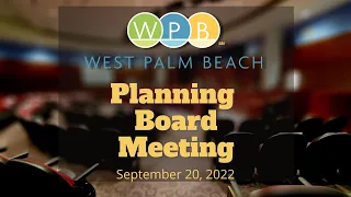 Planning Board Meeting | September 20, 2022