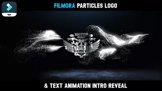 Filmora Particles Logo and Text Animation Intro Reveal