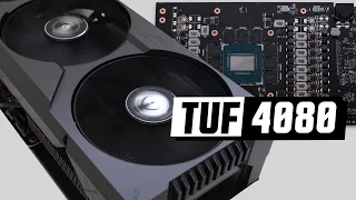 RTX 4080 ASUS TUF Teardown Thermals Deshroud Undervolt Unbox Overclock Thermal Pads Power Target PCB