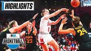 Iowa at Nebraska | Jan. 9, 2022 | Big Ten Women's Basketball | Basketball in 60