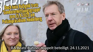 Doch kein Bußgeld trotz "Sonderermittglungsgruppe". RA Beate Bahner doppelt beteiligt am Amtsgericht