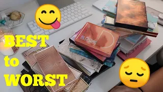 Ranking All My Face Palettes From BEST to WORST!