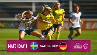Highlights | Schweden - Deutschland | U19-EM der Frauen | 1.Spieltag | 27.06.2022