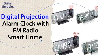 TOP : Electronic LED Projector Alarm Clock with 15 FM radio stations 2022