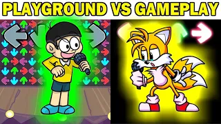FNF Character Test | Gameplay VS Playground | FNF Mods | VS Nobita Tails