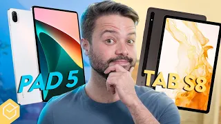 GALAXY TAB S8 vs. MI PAD 5 // qual MELHOR TABLET ANDROID custo benefício em 2022?