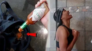 HOT SAUCE IN BRA PRANK ON GIRLFRIEND!! (REVENGE)