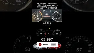 Vw Passat B8 2 0 Tdi 190 Hp VS Alfa Romeo Giulia 952 2 2 MultiJet 210 Hp 0-100 Hız Deneme yarışı