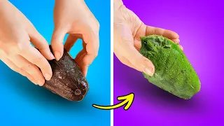 Quick Hacks For Cutting & Peeling Vegetables & Fruits And Unique Food Servings