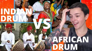 Indian Drum vs African Drum | Best Jugalbandi Ever | Guru karaikudi Mani & Pape Samory | REACTION!!