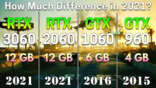 RTX 3060 12GB vs RTX 2060 12GB vs GTX 1060 6GB vs GTX 960 4GB | PC Gameplay Tested