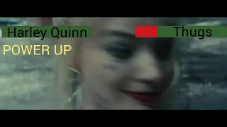 harley Quinn vs thugs with healthbars (warehouse fight) birds of prey