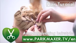 Beautiful Evening Hairstyle | Amazing evening hairstyle. parikmaxer.tv
