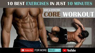 10 Best Ab Workout | 6 Pack Beginner Abs Workout (No Equipment l Easy routine - At Home)
