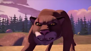 Spirit Riding: riding academy Scene Horse VS Lion