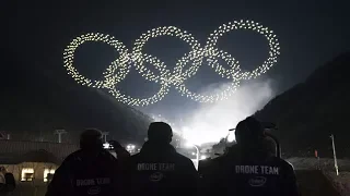 Intel presented a record of 1,218 drones in lightshow of the Olympic Winter Games