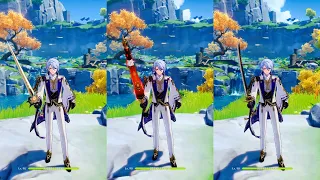 Ayato Toukabou Shigure vs Iron Sting vs Amenoma Kageuchi! Weapon Comparison