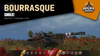 Bat.-Châtillon Bourrasque - Smile! / 8 frags, 5540 damage, 1932 exp., Fisherman's Bay, WoT