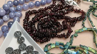 44. "Агат, гранат и гематит. Бусины с АлиЭкспресс AliExpress natural beads, garnet, hematite