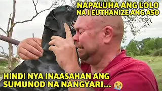 NAPAIYAK ANG MATANDA NG  WAWAKASAN ANG BUHAY NG MAHAL N ALAGANG ASO DAHIL WALA SYANG PAMPAGAMOT DITO