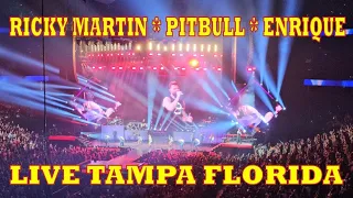 Live Enrique Iglesias Ricky Martin & Pitbull -Trilogy Tour-Amalie Arena-Tampa Florida-Last Concert