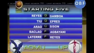 Ateneo vs UP UAAP S70 Round 2