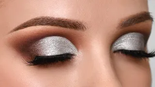 SILVER Half Cut Crease Makeup Tutorial ( Chill & Chatty )