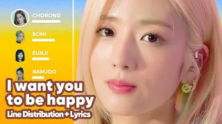 Apink - I want you to be happy / 나만 알면 돼 (Line Distribution + Lyrics Karaoke) PATREON REQUESTED