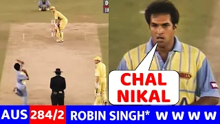 Thrilling Bowling 🔥 by Robin singh 2wkt Vs Australia | Ind vs Aus Titan cup 1996 | robin singh W W🔥😱