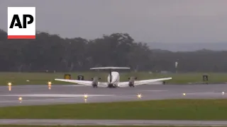 Newcastle airport emergency landing: Plane lands safely without landing gear