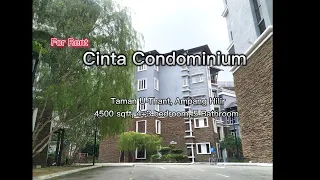 [For Rent]Cinta Condominium, Taman U-Thant, Ampang Hilir
