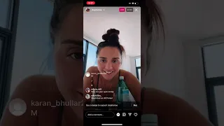 stephania ergemlidze answering questions on ig live