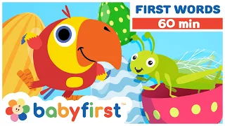 Toddler Learning Video Colors w Color Crew & Larry | ABC Alphabet & Animal Sounds | BabyFirst TV