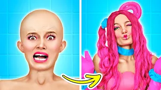 Extreme MAKEOVER for Mommy Long Legs! From Nerdy E-GIRL to PRINCESS! TikTok Hacks by La La Life