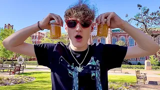 TRIPPING BALLS ON SHROOM JUICE AT A COLLEGE CAMPUS!!