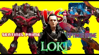 Optimus Prime Vs Sentinel Prime Vs Loki - [The Adventures of Loki & The Infinity Stones Episode 11]