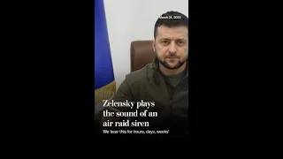 Zelensky plays the sound of an air raid siren: “We hear this for hours, days, weeks”