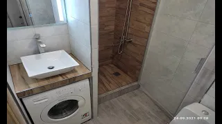 renovation in a small bathroom