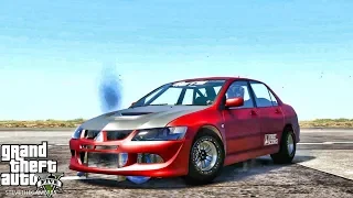 GTA 5 REAL LIFE MOD #649 - 1200HP EVO'S VS DRAG SUPRA (GTA 5 REAL LIFE MODS) 4K