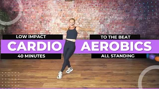 All-standing Cardio Aerobics Workout - Low Impact Exercise Video with Great Music