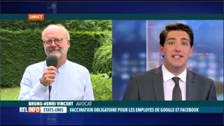 RTL-TVI info 13h00 du 29 juillet 2021 - Vaccination au travail