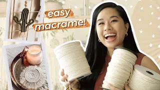 Macrame DIYs for Home Decor | Macrame Coaster + Cactus Wall Hanging/Keychain *BEGINNER FRIENDLY!*