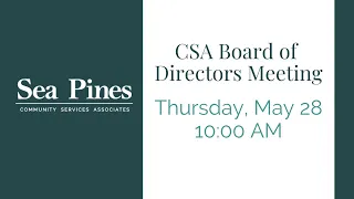 CSA Board of Directors - 5/28/2020 10AM