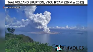 Taal Volcano phreatomagmatic eruption as seen from Cuenca