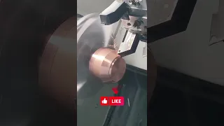 Tip: When Machining Copper on CNC Lathe #shorts