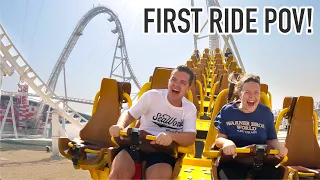 We Rode Flying Aces! First Time Reaction to Ferrari World's Incredible Intamin Hyper Coaster