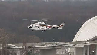 Helikopter Landung am Bundeskanzleramt 14.02.2023
