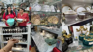 5 Rs.से शुरू😱 Premium Crockery Items | Luxury Crockery Wholesale Market in Delhi |Azad Market Delhi