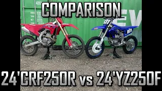 2024 CRF250R vs 2024 YZ250F